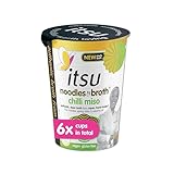 itsu chilli miso instant noodles & broth pot 65g | Instant Noodles Snack Multipack | Quick-to-Make Snack | Gluten free | Vegan | Pack of 6