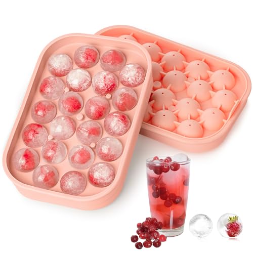 VVAYHUA Ice Cube Tray for Freezer, 2 Pack Silicone Ice