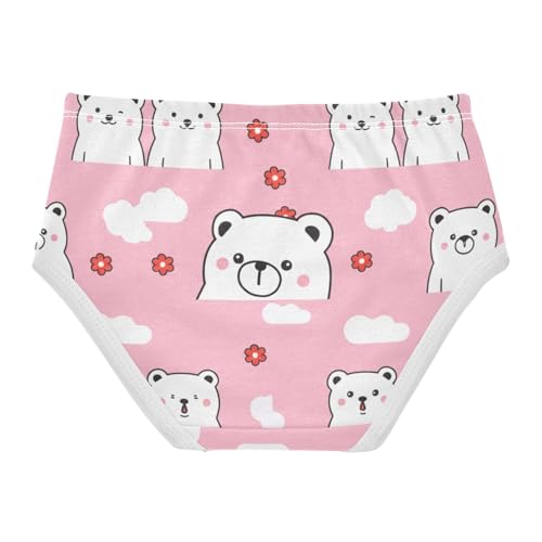 Cute Bear Pink Cute Panties Girl Toddler Girls Underwear Cotton Cartoon Briefs Undies Kids 2t2