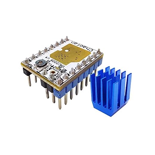 TMC2209 V4 Two-Phase Stepper Motor Driver,Low Speed Silent High Speed Anti-Shake,2A RMS and 2.8A Peak, Support Step/Dir Mode and Uart Mode,Up to 256 Subdivision 3D Printer Motherboards
