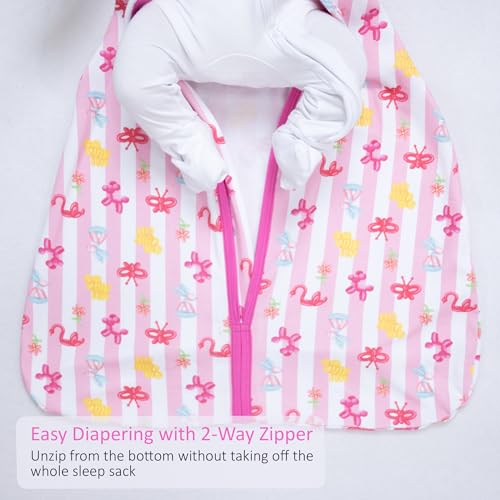 Image of LollyBanks Sleep Sack, 100% Cotton Neutral Baby Sacks, 0.5 TOG Sleep Sacks Lightweight with 2-Way Zipper