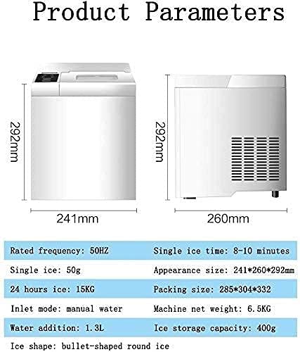 Fabricadora de hielo acero inoxidable 33lbs/24h miniatura 2