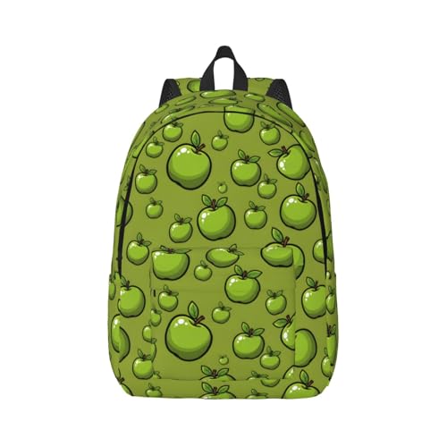Sac à dos vert pour femme 17,7 pouces avec motif fruits doux pour voyage