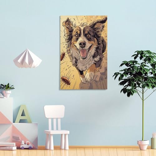Toile Australian Shepherd premium 40x60 cm impression HD - 4