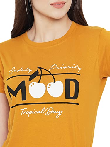 Image of Preneum Women's Cotton Regular Fit Graphic Printed T-Shirt | Trendy Stylish Casual Round Neck Short Sleeve Tee | Soft & Breathable | Pack of 3