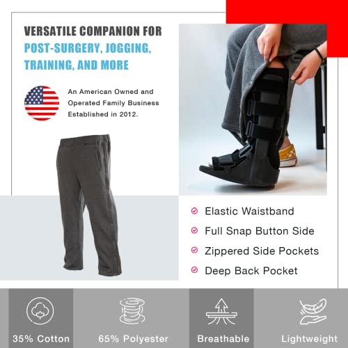 Funny Guy Mugs Unisex Polyester/Cotton Breakaway Sweatpants for Kids - Post-Surgery Snap Button Tear-Away Elastic Waist Pants4