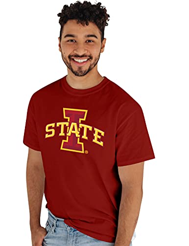 Blue 84 Men's Iowa State Cyclones T Shirt Team Color Icon, Cardinal, Large