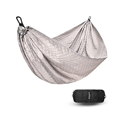 Sunyear Camping Hammock 4 Season Quilted Winter Hammock- Cozy and Durable, Best for Cold Weather