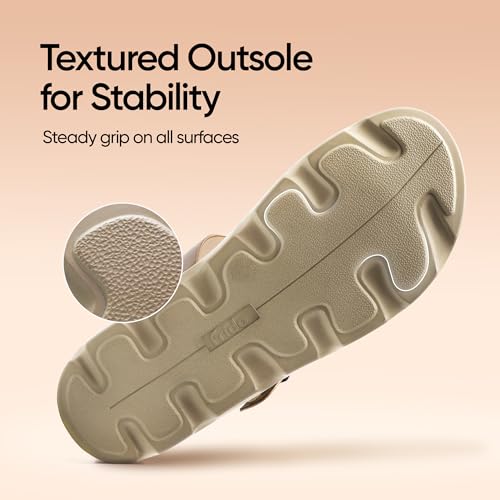 Image of Frido Cloud Comfort Sandal for Women | Lightweight Footwear with Soft PU Bounce-Back Cushioned Footbed | Arch & Heel Support | Anti-Skid Sole, Adjustable Buckle Strap | Home & Outdoor Women's Footwear