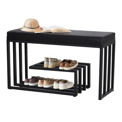 Banc de rangement à chaussures pour organiser les entrées encombrées