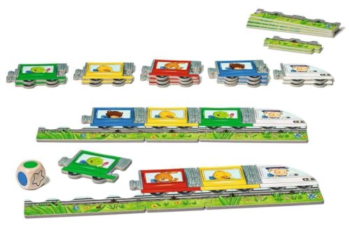 Ravensburger ministeps 4187 Mein erstes Eisenbahn-Spiel, Erstes Würfel- und Puzzlespiel zum Farbenlernen, Spielzeug ab 2 Jahre