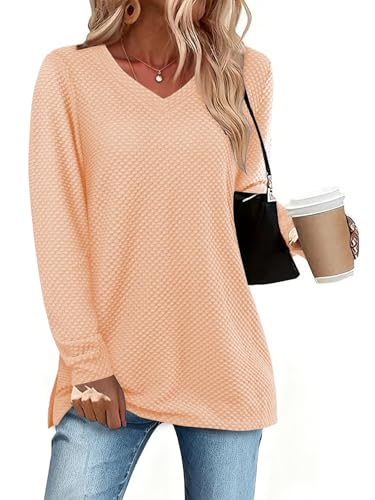 Image of Bulotus Womens Turtleneck Sweaters Ribbed Knit Split Cowl Neck Tunic Sweaters