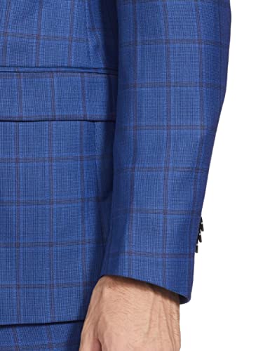 Image of Raymond Wool Blend Men's Full Sleeve Contemporary FIT Dark Blue Formal Suit