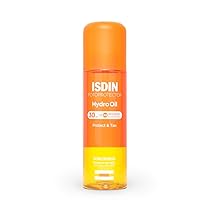 ISDIN Hydro Oil SPF 30 (200 ml) | Olio Abbronzante Spray con Protezione Solare per il Corpo | Protegge dal Sole e Aiuta ad Abbronzare fino al 43% in più | Rapido Assorbimento