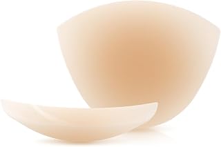 Nipple Covers for Women No Show, Reusable Silicone Pasties - 2 Pairs Adhesive Strapless & Backless Bra for Dresses, Wedding, Everyday Comfort Beige