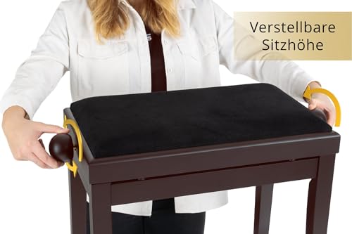Classic Cantabile banquette pour piano (bois de rose, dépoli) - Les Beatles, Paul McCartney, John Lennon, RIngo Starr, George Harrison Classic Cantabile banquette pour piano (bois de rose, dépoli) – Image 6