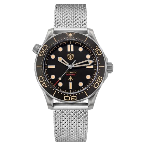 Image of watchdives WD007 42mm Titanium NTTD Dive Watch, PT5000 Automatic Watches, Domed Sapphire Crystal Wristwatch,200m Waterproof Watch