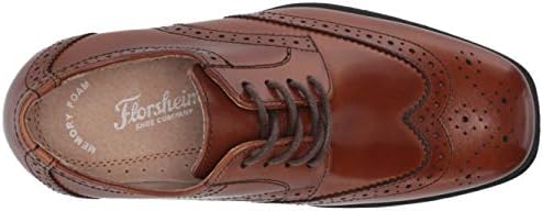Florsheim Kids Boy's Regan Jr. Wingtip Oxford, Cognac, 11 Little Kid | Image 4