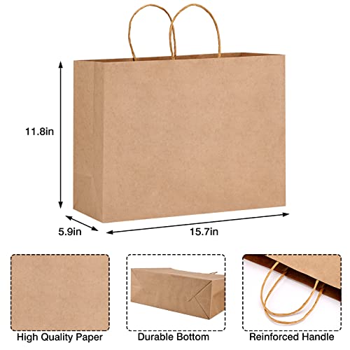  55-Piece Brown Paper Bags for Small Businesses