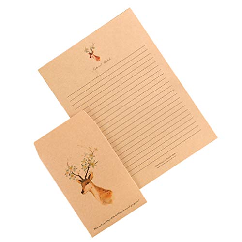 Toyvian 18 Pcs Férias Escrevendo Carta Papel De Carta Vintage Papel De Envelopes De Natal Papelaria