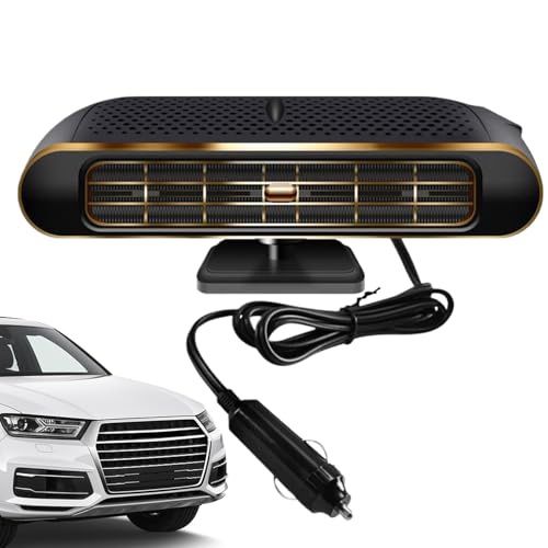 Hitburu Calentador de Coche | 12V/24V Calentador Portátil Ventilador de Calefacción | Desempañador Eléctrico Para Parabrisas, Vehículos Sedán SUV Furgoneta Y Scooters En Interiores Camping