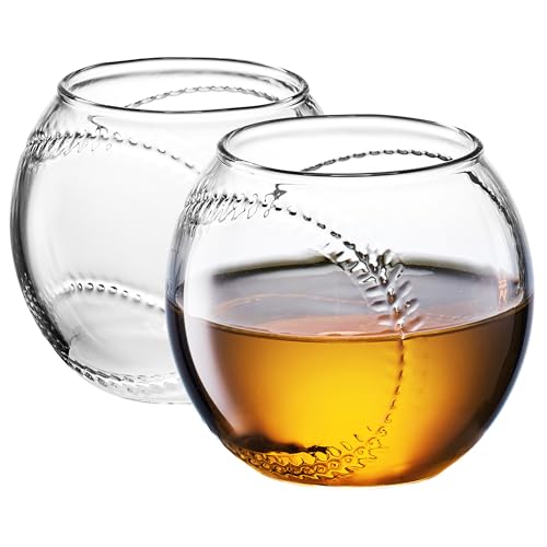 Baseball Whiskey Glass - Gifts for Dads, Fathers, Coaches &