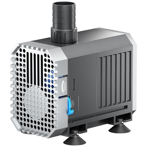 SunSun CHJ-1500 ECO Aquarium Pumpe 1500 l/h 25 W Aquariumpumpe mit regulierbarem Durchfluss für großes Aquarium für Süßwasser und Salzwasser