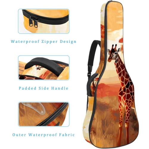 JRHEJTFZ Housse pour guitare acoustique de 1,9 cm d’épaisseur – Imperméable – Durable et élégant – Motif girafe, Multicolore., 42.9×16.9×4.7 in, Motif imprimé tendance - Les Beatles, Paul McCartney, John Lennon, RIngo Starr, George Harrison JRHEJTFZ Housse pour guitare acoustique de 1,9 cm d'épaisseur - Imperméable - Durable et élégant - Motif girafe, Multicolore., 42.9x16.9x4.7 in, Motif imprimé tendance – Image 5