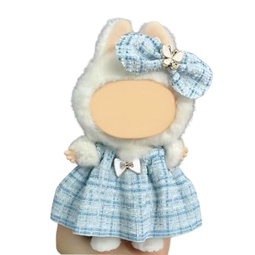 Ensemble costume poupée Labubu 17cm robe bleue accessoires