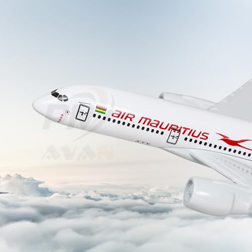 Image of Air Mauritius Airlines, diecast, Metal Aeroplane Scale Model Officel only for Display, Size -16 cm-A350 (Air Mauritius)