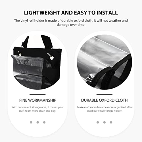 Image of EXCEART 1pc Roll Roller Door Hanging Bag Vinyl Carrying Holder Hanging Pocket Organizer Storage Shelves Wall Mounted Organizer Wall- Mounted Storage Oxford Cloth