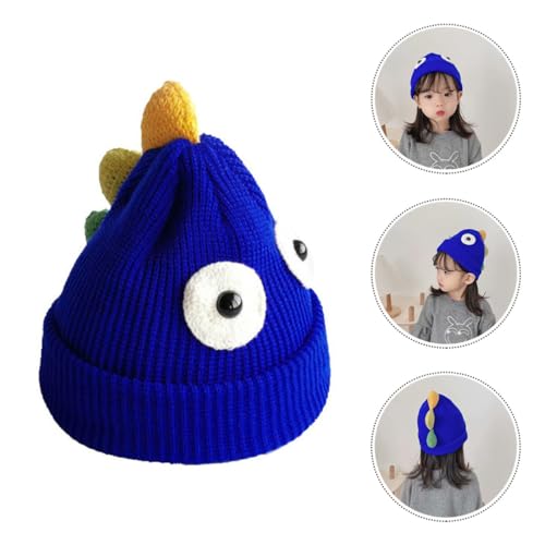 1pc Winter Cartoon Dinosaur Knitted Hat Warm Woolen Yarn Cap for Boys and Girls Creative Thick Design for Autumn and Winter Cute Dinosaur Beanie for Indoor and Outdoor Use2