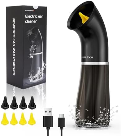 Ear Wax Removal, Ear Wax Removal Kit with 250ML Dual Water Tank Design, 4 Water Pressures for Powerful Cleaning, 8 Soft Earbuds, Type-C Charging,IPX7 for Safe and Effective Earwax Flushing