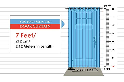 Image of Presents Beautiful Long Crush Curtains Plain Set of 3 Piece Polyster Size 7 feet