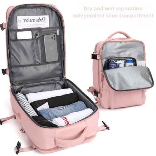 Large Travel Backpack for Women Waterproof Outdoor Hiking Backpack with USB Charging Port Shoes Compartment3