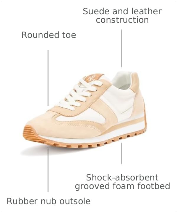 Image of Lauren Ralph Lauren Women's Dani Suede & Leather Sneaker