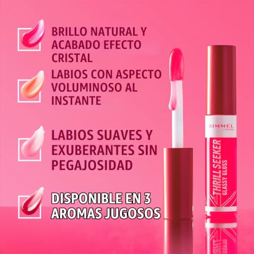 Miniatura 4 de Rimmel London Thrill Seeker Glassy Gloss Brillo Labial Pink To The Berry 10ml