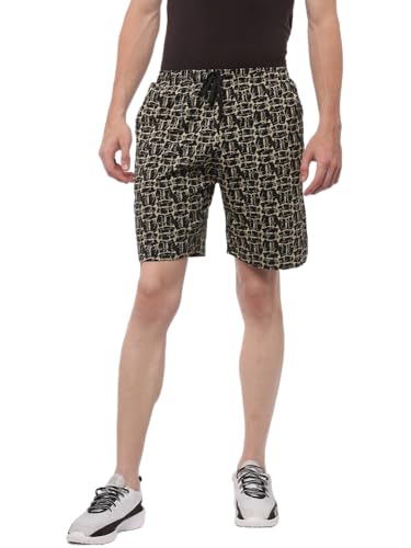 Image of Dollar Solid Men's Shorts | All-Over Print | One Side Zipper Pocket with Label Branding | Self Waistband with Drawcord | Wide Array of Attractive Prints