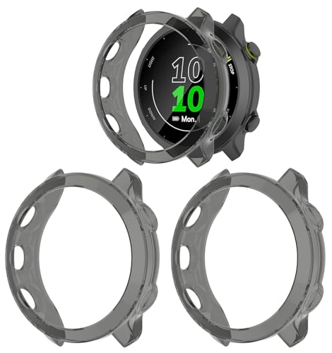 3Pack Watch Protector Cases Compatible with Garmin Forerunner 55 Forerunner 55 Case Soft TPU Shockproof Case Protective Cover No Screen Protector