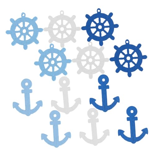 SHINEOFI 100pezzi Ancora Di Legno Per Scrapbooking e Decorazioni Casa Finitura Opaca Per Arredamento Nautico e Progetti Artigianali