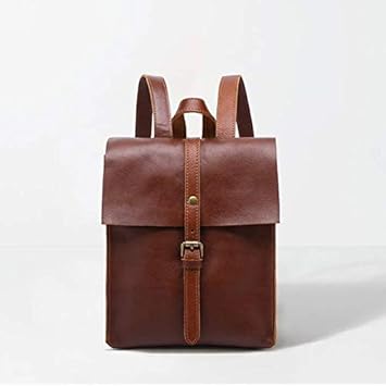 tan leather mini backpack