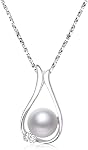 Pearl Colliers, Cadeaux pour femme femme, Perles Pendentif Collier, Noël Cadeau pour maman Femme Fille amie Elle, Anniversaire Cadeaux d'anniversaire Bijoux fin Saint Valentin Fête des mères Cadeaux de jour pour maman