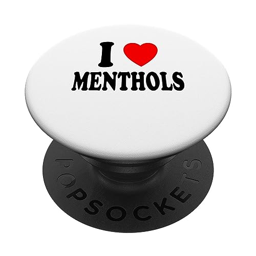 I Heart (Love) Menthols Smoking Cigarettes Nicotine Soothing PopSockets Standard PopGrip