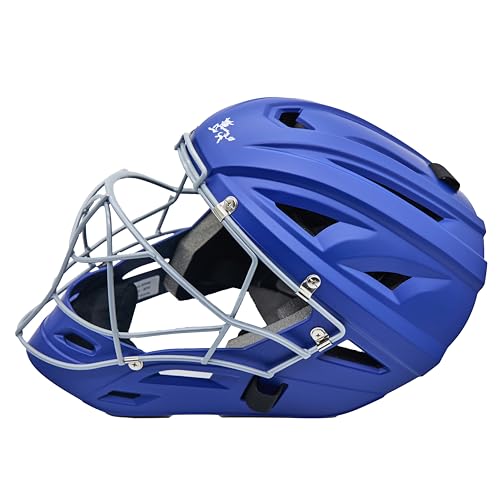 Jadekylin Baseball Catchers Helmet Matte (Small 61/2-7 inch) (Royal Blue Small) - Thumbnail 4
