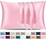 Pamposh Satin Silk Pillowcases For Hair And Skin 2 Pack Standard Size with Envelope Closure (2 Pcs Pillowcases (50 x 75 cm), Pink)