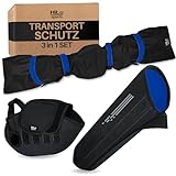 HiLo sports 3-teiliges E-Bike Transportschutz Set - Akku Schutzhülle, Motor Schutzhülle & Lenker Hülle - Elektronik-Schutz - Schützt vor Regen, Spritzwasser & Schmutz - Für alle Fahrzeuge (Blau)