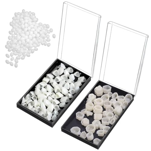 PBAHAUP Corona de Dientes Temporal, 100 Piezas Kit de Reparación de Dientes, Dentadura Postiza Resistente para Dientes Frontales y Posteriores, Juego de Cobertura Dental de Emergencia para Fiestas