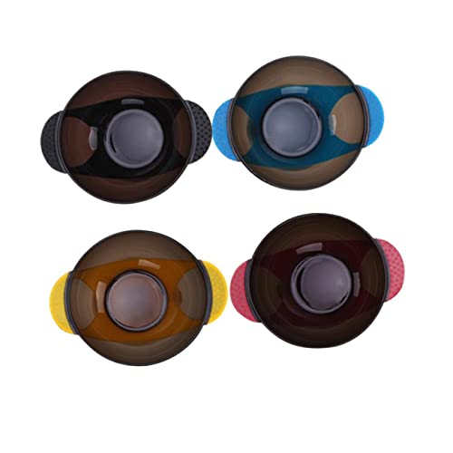 IWOWHERO 4pcs Set Non-slip Hair Dye Bowl Mixing Bowls for Salon Professional Hair Coloring Kit Random