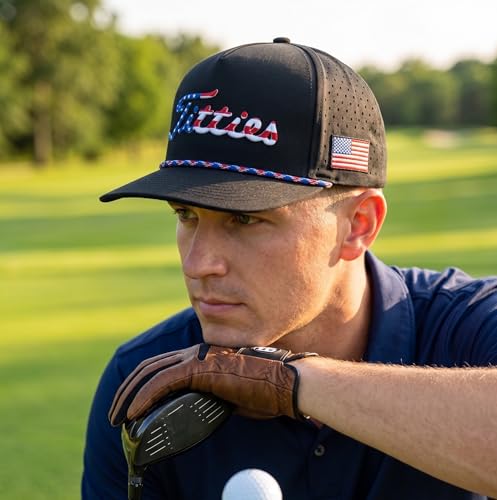 Image of Funny Golf Hat Gifts for Men, USA Funny Golf Cap with USA Flag, Gift Party, Birthdays, Wedding Gifts One-Size Fits All