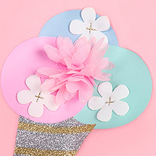 Julysand Toddler Girls One Piece Swimsuit Pink 3D Ice Cream Ruffled Bathing Suit Mesh Skirt Swimwear4